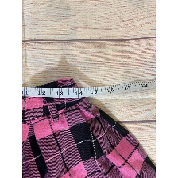 Hot Topic Women's Pink And Black Tartan Mini Skirt - Medium - Picture 5 of 9